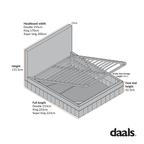 Egerton Box-Pleat Ottoman Storage Bed, Pale Aqua Brushed Fabric