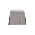 Egerton Box-Pleat Storage Bench, Stone Brushed Fabric
