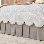 Egerton Box-Pleat Ottoman Storage Bed, Stone Brushed Fabric